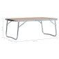 vidaXL Klappbarer Campingtisch Braun Aluminium 60 x 40 cm vidaXL Klappbarer Campingtisch Braun Aluminium 60 x 40 cm