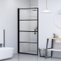 vidaXL Duschtür 100x178 cm Halbmatt Hartglas Schwarz vidaXL Duschtür 100x178 cm Halbmatt Hartglas Schwarz