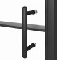 vidaXL Duschtür 100x178 cm Halbmatt Hartglas Schwarz vidaXL Duschtür 100x178 cm Halbmatt Hartglas Schwarz