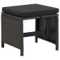 vidaXL Gartenhocker 4 Stk. mit Sitzkissen Poly Rattan Schwarz vidaXL Gartenhocker 4 Stk. mit Sitzkissen Poly Rattan Schwarz