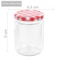 vidaXL Marmeladengläser mit Weißem/Rotem Deckel 96 Stk. 230 ml vidaXL Marmeladengläser mit Weißem/Rotem Deckel 96 Stk. 230 ml