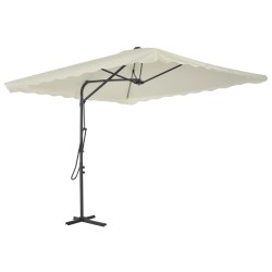 vidaXL Sonnenschirm mit Stahlmast 250×250 cm Sand