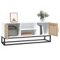 vidaXL TV-Schrank Weiß 105x30x45 cm Holzwerkstoff und Eisen vidaXL TV-Schrank Weiß 105x30x45 cm Holzwerkstoff und Eisen