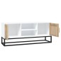 vidaXL TV-Schrank Weiß 105x30x45 cm Holzwerkstoff und Eisen vidaXL TV-Schrank Weiß 105x30x45 cm Holzwerkstoff und Eisen