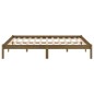 vidaXL Massivholzbett Honigbraun 135x190 cm vidaXL Massivholzbett Honigbraun 135x190 cm