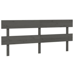 vidaXL Kopfteil Grau 184x3x81 cm Massivholz Kiefer