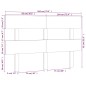 vidaXL Kopfteil Grau 184x3x81 cm Massivholz Kiefer
