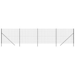 vidaXL Maschendrahtzaun Anthrazit 2,2x10 m Verzinkter Stahl