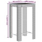 vidaXL 3-tlg. Gartenbar-Set Grau Poly Rattan & Massivholz Akazie vidaXL 3-tlg. Gartenbar-Set Grau Poly Rattan & Massivholz Akazie