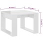 vidaXL Beistelltisch Hochglanz-Weiß 50x50x35 cm Holzwerkstoff vidaXL Beistelltisch Hochglanz-Weiß 50x50x35 cm Holzwerkstoff