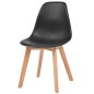 vidaXL Esszimmerstühle 4 Stk. Schwarz Kunststoff vidaXL Esszimmerstühle 4 Stk. Schwarz Kunststoff