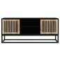 vidaXL TV-Schrank Schwarz 105x30x45 cm Holzwerkstoff und Eisen vidaXL TV-Schrank Schwarz 105x30x45 cm Holzwerkstoff und Eisen