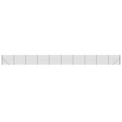 vidaXL Maschendrahtzaun mit Bodenhülsen Anthrazit 2,2x25 m