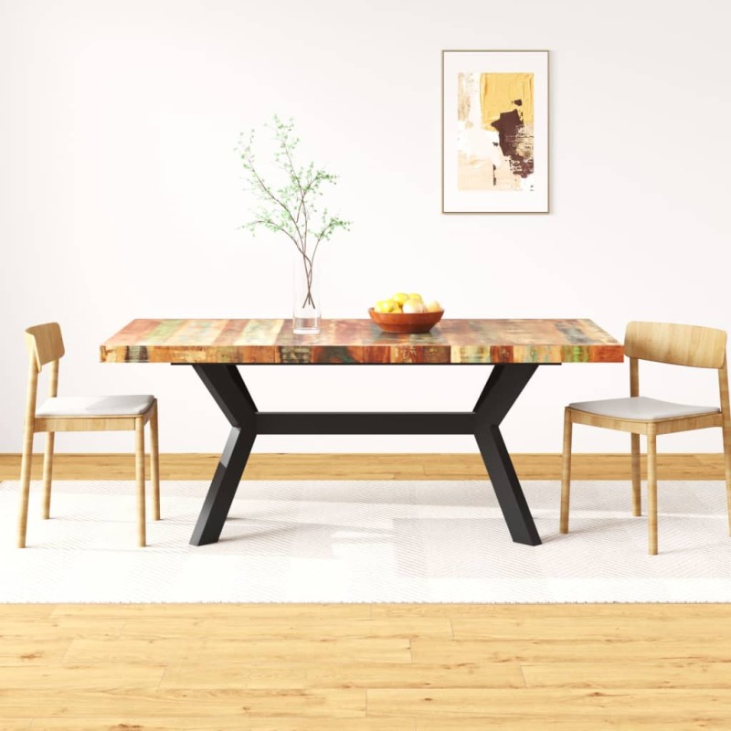 vidaXL Esstisch Altholz Massiv und Stahlgestell 180 cm vidaXL Esstisch Altholz Massiv und Stahlgestell 180 cm