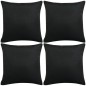 vidaXL Kissenbezüge 4 Stk. Leinenoptik Schwarz 50x50 cm vidaXL Kissenbezüge 4 Stk. Leinenoptik Schwarz 50x50 cm