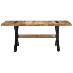 vidaXL Esstisch 180x90x76 cm Raues Mangoholz