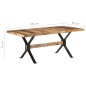 vidaXL Esstisch 180x90x76 cm Raues Mangoholz vidaXL Esstisch 180x90x76 cm Raues Mangoholz