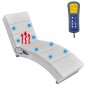 vidaXL Massage-Chaiselongue Weiß Kunstleder vidaXL Massage-Chaiselongue Weiß Kunstleder