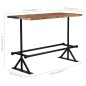 vidaXL Bartisch Massives Altholz Mehrfarbig 150x70x107 cm vidaXL Bartisch Massives Altholz Mehrfarbig 150x70x107 cm