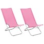 vidaXL Klappbare Strandstühle 2 Stk. Rosa Stoff vidaXL Klappbare Strandstühle 2 Stk. Rosa Stoff