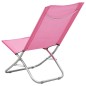 vidaXL Klappbare Strandstühle 2 Stk. Rosa Stoff vidaXL Klappbare Strandstühle 2 Stk. Rosa Stoff