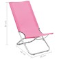 vidaXL Klappbare Strandstühle 2 Stk. Rosa Stoff vidaXL Klappbare Strandstühle 2 Stk. Rosa Stoff
