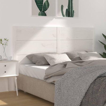 vidaXL Kopfteil Weiß 146x4x100 cm Massivholz Kiefer