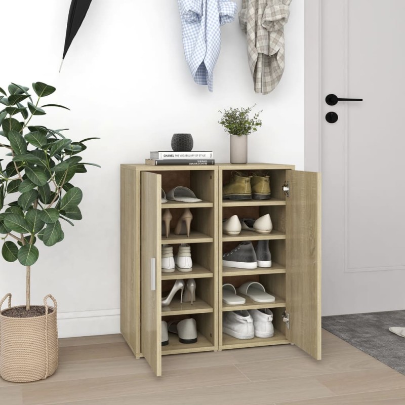vidaXL Schuhschränke 2 Stk. Sonoma-Eiche 32x35x70 cm Holzwerkstoff vidaXL Schuhschränke 2 Stk. Sonoma-Eiche 32x35x70 cm Holzwerkstoff
