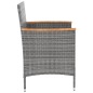 Garten-Essstühle 4 Stk. Poly Rattan Grau Garten-Essstühle 4 Stk. Poly Rattan Grau