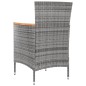 Garten-Essstühle 4 Stk. Poly Rattan Grau Garten-Essstühle 4 Stk. Poly Rattan Grau