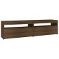 vidaXL TV-Schrank mit LED-Leuchten 2Stk. Braun Eichen-Optik 75x35x40cm vidaXL TV-Schrank mit LED-Leuchten 2Stk. Braun Eichen-Optik 75x35x40cm