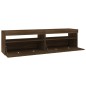 vidaXL TV-Schrank mit LED-Leuchten 2Stk. Braun Eichen-Optik 75x35x40cm vidaXL TV-Schrank mit LED-Leuchten 2Stk. Braun Eichen-Optik 75x35x40cm