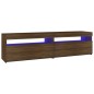 vidaXL TV-Schrank mit LED-Leuchten 2Stk. Braun Eichen-Optik 75x35x40cm vidaXL TV-Schrank mit LED-Leuchten 2Stk. Braun Eichen-Optik 75x35x40cm