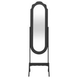 vidaXL Standspiegel Schwarz 45,5x47,5x160 cm Holzwerkstoff