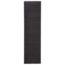 vidaXL Teppich Natur Sisal 66x250 cm Schwarz
