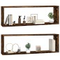 vidaXL Wandregale 2 Stk. Räuchereiche 80x15x26,5 cm Holzwerkstoff vidaXL Wandregale 2 Stk. Räuchereiche 80x15x26,5 cm Holzwerkstoff