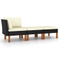vidaXL 3-tlg. Garten-Lounge-Set Poly Rattan und Eukalyptus Massivholz vidaXL 3-tlg. Garten-Lounge-Set Poly Rattan und Eukalyptus Massivholz