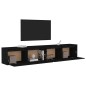 vidaXL Wandschränke 2 Stk. Schwarz 100x30x35 cm Massivholz Kiefer vidaXL Wandschränke 2 Stk. Schwarz 100x30x35 cm Massivholz Kiefer