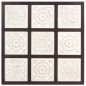 vidaXL Handgeschnitztes Wandpaneel MDF 60x60x1,5 cm Braun und Weiß vidaXL Handgeschnitztes Wandpaneel MDF 60x60x1,5 cm Braun und Weiß