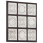 vidaXL Handgeschnitztes Wandpaneel MDF 60x60x1,5 cm Braun und Weiß vidaXL Handgeschnitztes Wandpaneel MDF 60x60x1,5 cm Braun und Weiß