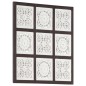 vidaXL Handgeschnitztes Wandpaneel MDF 60x60x1,5 cm Braun und Weiß vidaXL Handgeschnitztes Wandpaneel MDF 60x60x1,5 cm Braun und Weiß
