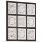 vidaXL Handgeschnitztes Wandpaneel MDF 60x60x1,5 cm Braun und Weiß vidaXL Handgeschnitztes Wandpaneel MDF 60x60x1,5 cm Braun und Weiß