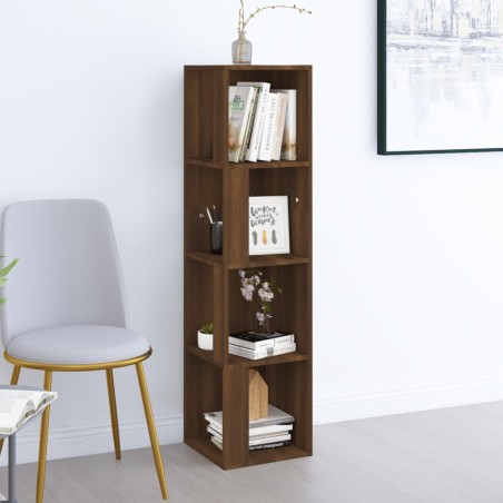 vidaXL Eckregal Braun Eichen-Optik 33x33x132 cm Holzwerkstoff
