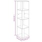 vidaXL Eckregal Braun Eichen-Optik 33x33x132 cm Holzwerkstoff vidaXL Eckregal Braun Eichen-Optik 33x33x132 cm Holzwerkstoff