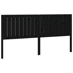 vidaXL Kopfteil Schwarz 185,5x4x100 cm Massivholz Kiefer