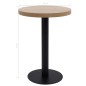 vidaXL Bistrotisch Hellbraun 60 cm MDF vidaXL Bistrotisch Hellbraun 60 cm MDF