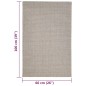 vidaXL Teppich Natur Sisal 66x100 cm Sandfarbe vidaXL Teppich Natur Sisal 66x100 cm Sandfarbe