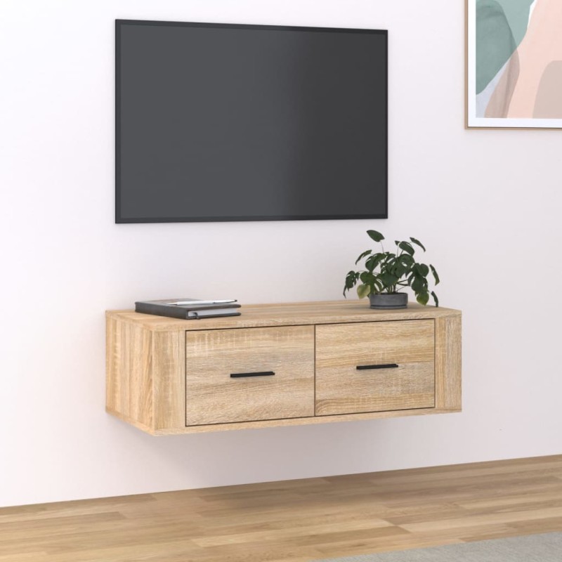 vidaXL TV-Wandschrank Sonoma-Eiche 80x36x25 cm Holzwerkstoff vidaXL TV-Wandschrank Sonoma-Eiche 80x36x25 cm Holzwerkstoff