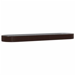 vidaXL Hochbeet Pulverbeschichteter Stahl 523x140x36 cm Braun