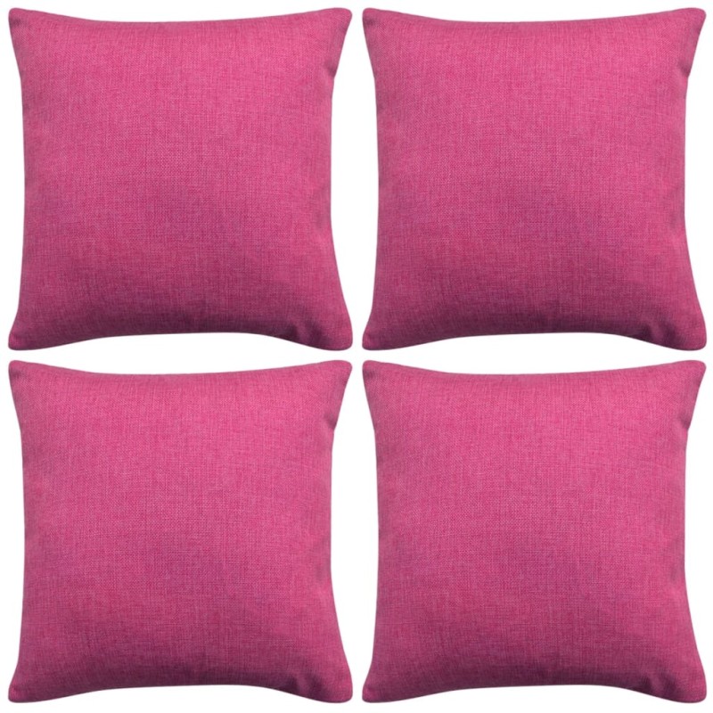 vidaXL Kissenbezüge 4 Stk. Leinenoptik Rosa 80x80 cm vidaXL Kissenbezüge 4 Stk. Leinenoptik Rosa 80x80 cm
